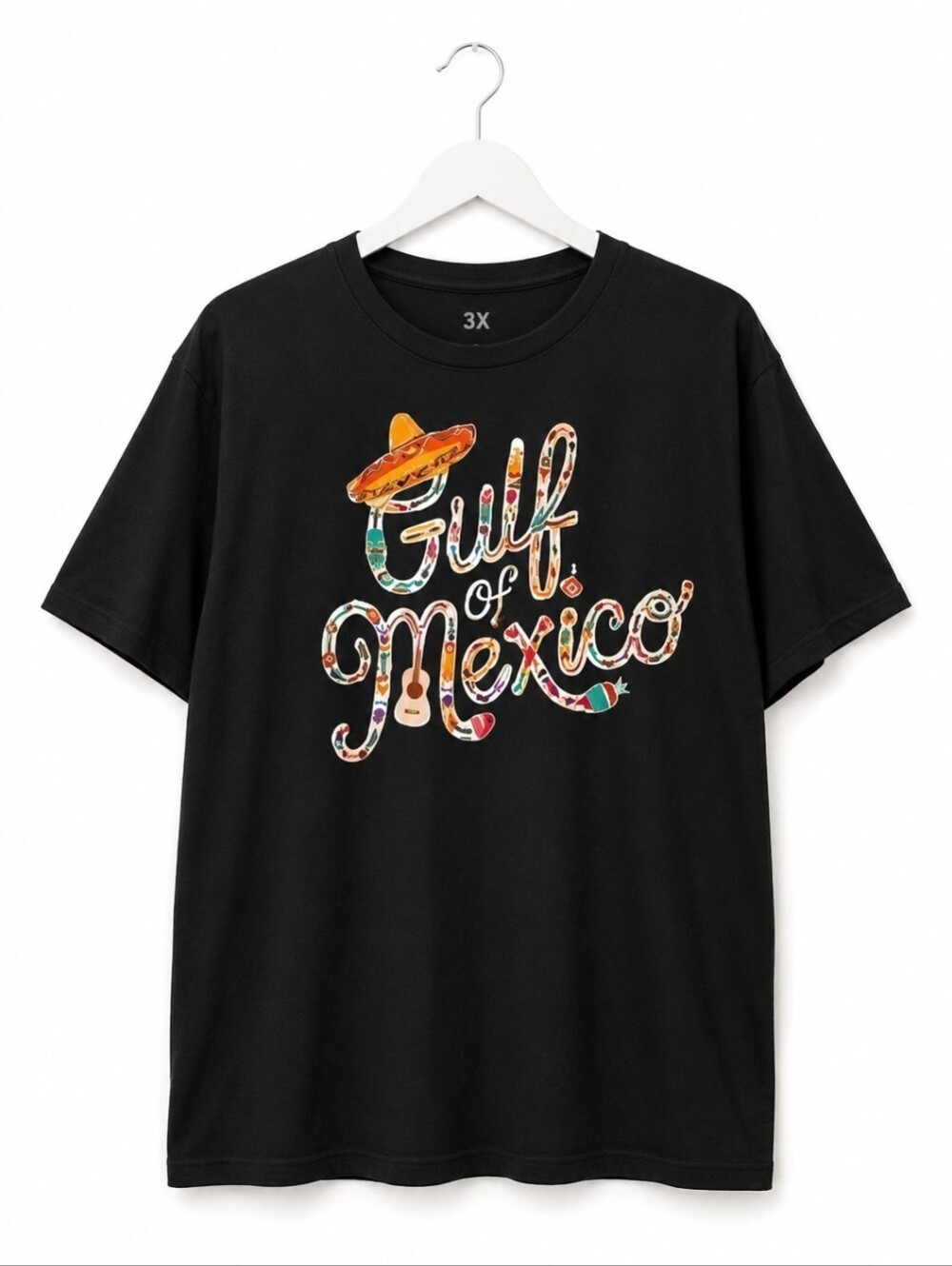 Digiprint 'Gulf of Mexico' Graphic Hispanic Heritage Tshirt - Size 3XL NWOT